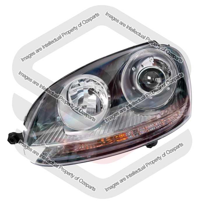 LH Left Head Light Grey Xenon HID For VW Volkswagen Golf GTI R32 2005~2009