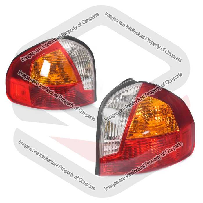 Pair LH+RH Tail Light Rear Lamp For Hyundai Santa Fe SM Series 1 2000~2004