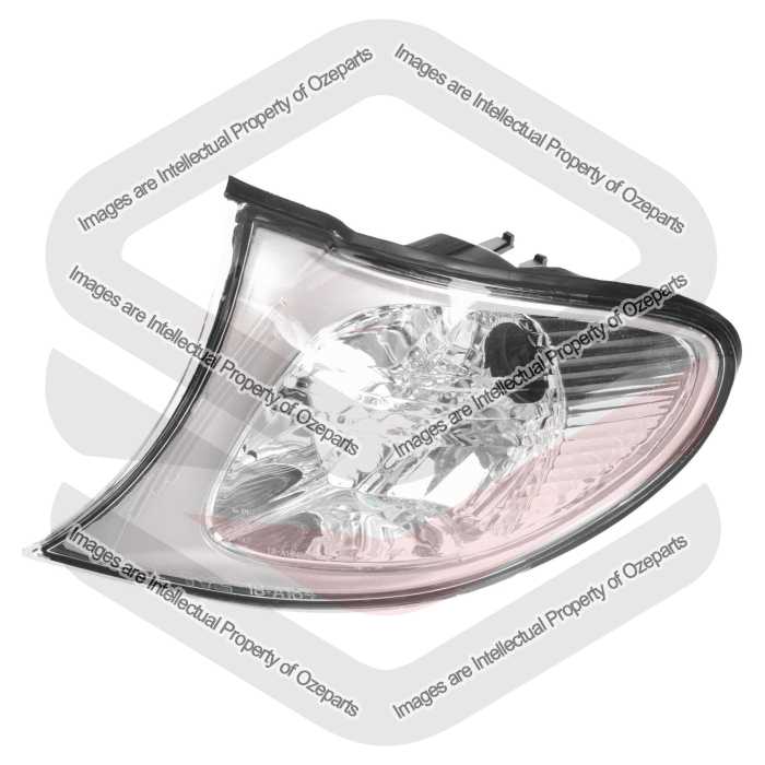 TYC Fits BMW 3 Series E46 2001~2005 4 Door Sedan / 5 Door Wagon | Corner Light Turn Indicator Lamp (Silver) | LH LHS Left Hand (Passenger Side)