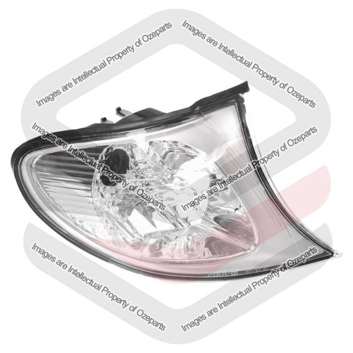 TYC Fits BMW 3 Series E46 2001~2005 4 Door Sedan / 5 Door Wagon | Corner Light Turn Indicator Lamp (Silver) | RH RHS Right Hand (Driver Side)