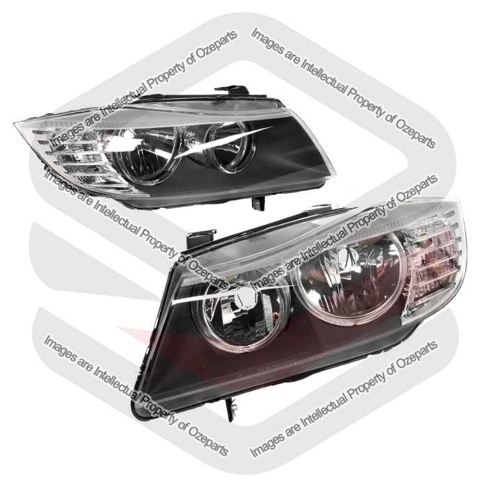 TYC Fits BMW 3 Series E90 E91 Sedan / Wagon 2008~2012 | Headlights Head Lights Fromt Lamps (Non Xenon / HID) | Pair of LH Left Hand + RH Right Hand