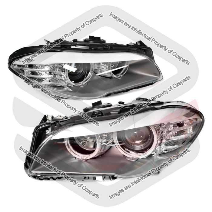 TYC Fits BMW 5 Series F10 F11 2010~2013 | Headlights Head Lights Front Lamps (Halogen, Non Xenon Type) | Pair of LH Left Hand + RH RHS Right Hand