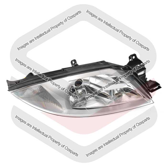 TYC Fits Ford Falcon AU Series 3 2001~2002 Sedan Ute Wagon | Headlights Head Lights Front Lamps (Grey) | RH RHS Right Hand (Driver Side)