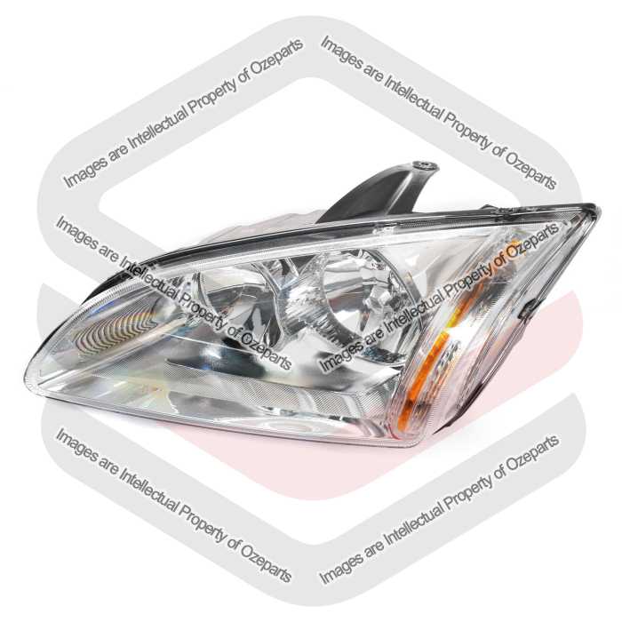 TYC Fits Ford Focus LS LT Hatch Sedan 2005~2009 | Headlight Head Light Front Lamp (Chrome) | LH LHS Left Hand (Passenger Side)