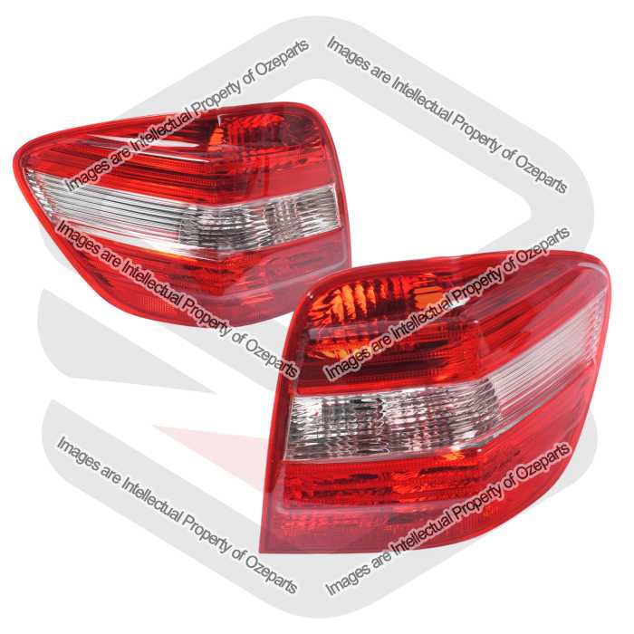 Pair LH+RH Tail Light Rear Lamp Clear For Mercedes M Class W164 2005~2008