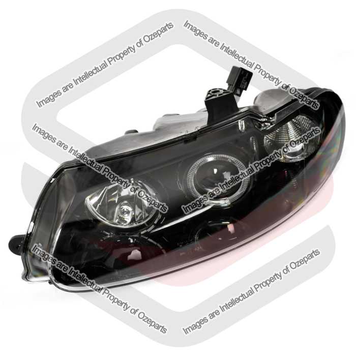 LH LHS Left Hand Head Light Black For Holden Commodore VT 97~00 ANGEL EYE