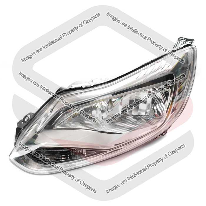 TYC Fits Ford Focus LW 2011~2015 Sedan & Hatch | Headlight Head Light Front Lamp Halogen (Chrome) | LH LHS Left Hand (Passenger Side)
