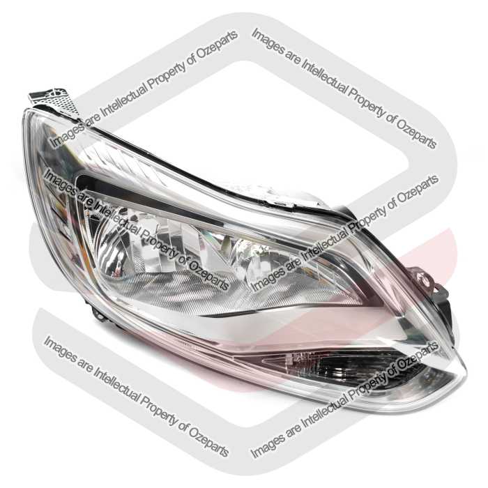 TYC Fits Ford Focus LW 2011~2015 Sedan & Hatch | Headlight Head Light Front Lamp Halogen (Chrome) | RH RHS Right Hand (Driver Side)