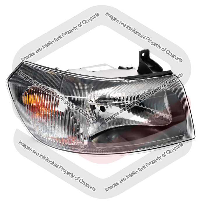 TYC Fits Ford Transit Van VH VJ 2002~2006 | Headlight Head Light Front Lamp (Black) | RH RHS Right Hand (Driver Side)
