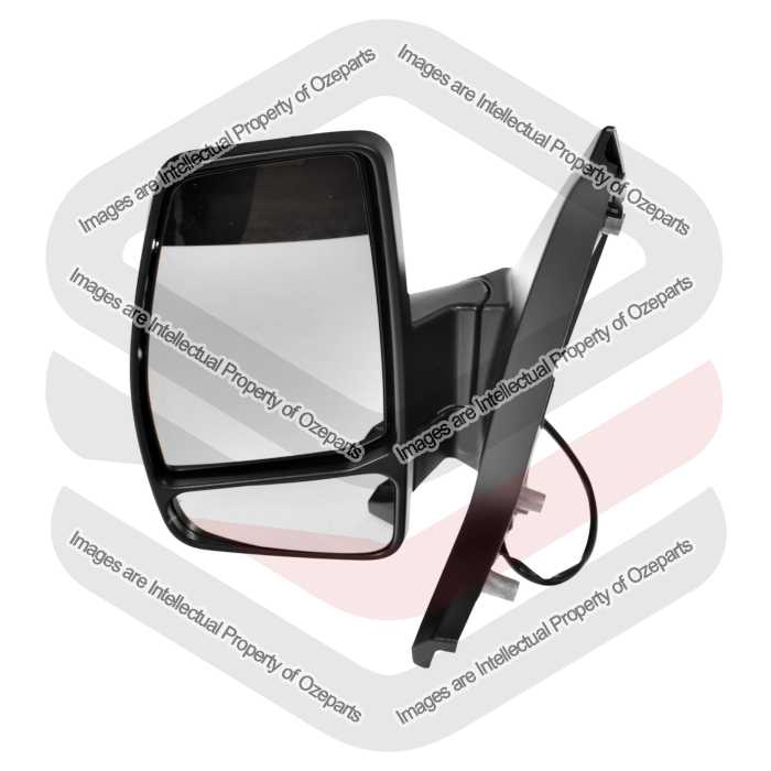 TYC Fits Ford Transit Custom Van VN 2012~On | Electric Power Door Mirror (Primed Grey) 6 Pins Heated | LH LHS Left Hand (Passenger Side)