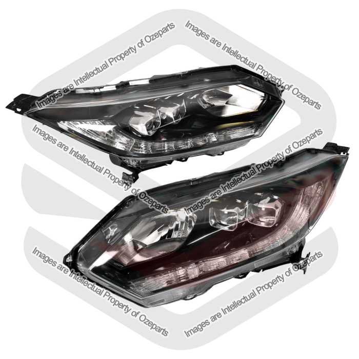 TYC Fits Honda HRV HR-V 2015~2018 SUV VTi-L VTi-S | Headlights Head Lights Front Lamps (Dual Projector, LED) | Pair of LH Left Hand + RH Right Hand