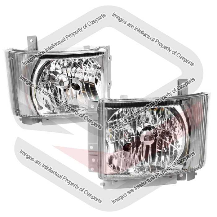Pair LH+RH Head Light Lamp For Isuzu N Series NLR NLS NNR NPR NQR Truck 2008~On