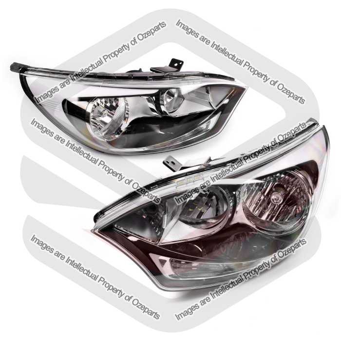 Set Pair LH+RH Head Light Lamp (No LED) For Kia Rio UB 3/5 Door Hatch 2011~2016