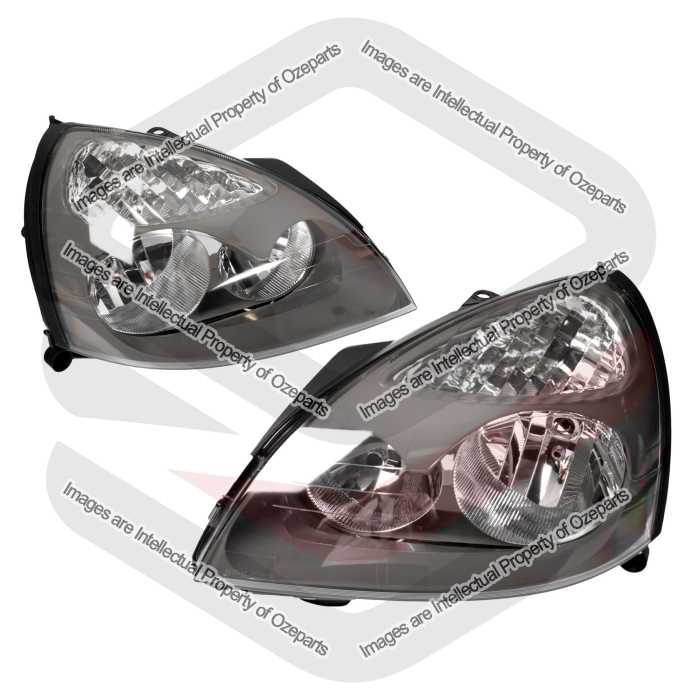 Pair LH+RH Head Light Front Lamp No Projector For Renault Clio B65 2001~2005
