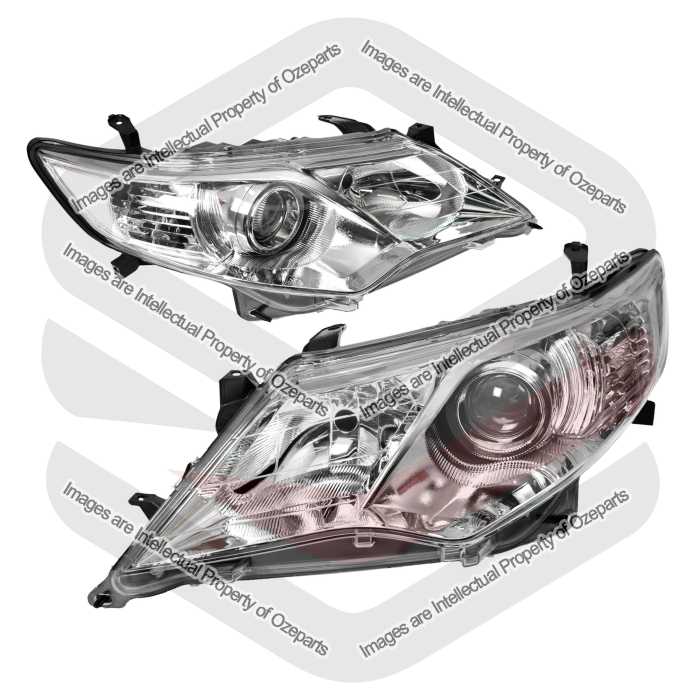 Pair LH+RH Head Light Lamp For Toyota Camry 50 Series 11~15 Chrome Altise/Hybrid