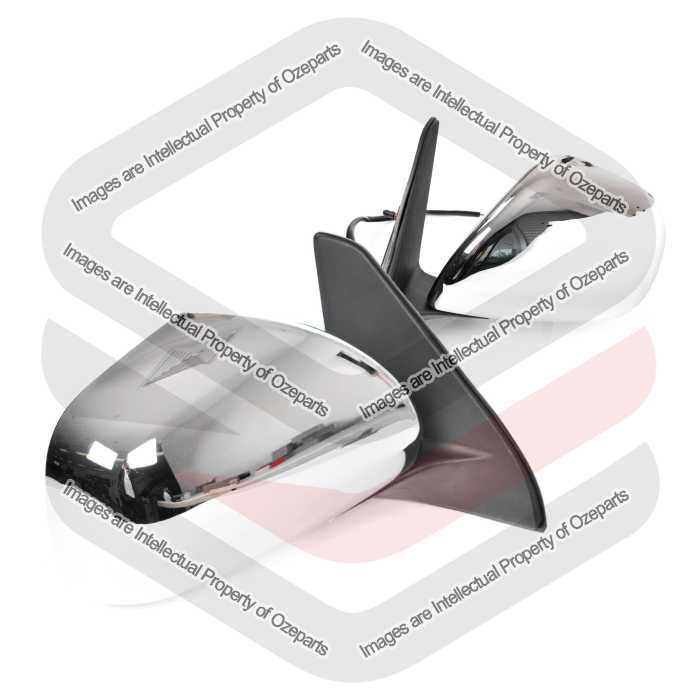 Pair LH+RH Electric Door Mirror Chrome For Toyota Landcruiser Prado J120 02~09