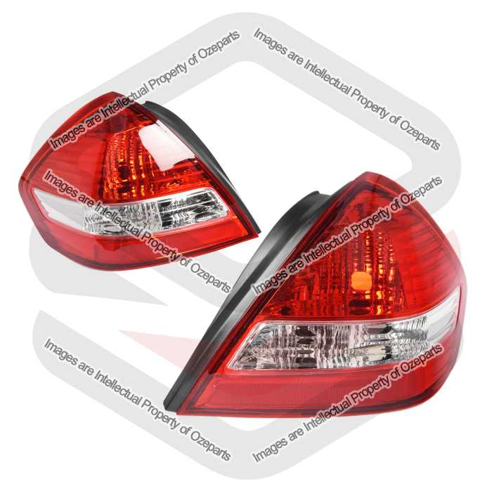Ozeparts Fits Nissan Tiida 4 Door Sedan C11 2005~2009 | Taillights Tail Lights Rear Lamps (Non Emark) | Pair of LH Left Hand + RH Right Hand