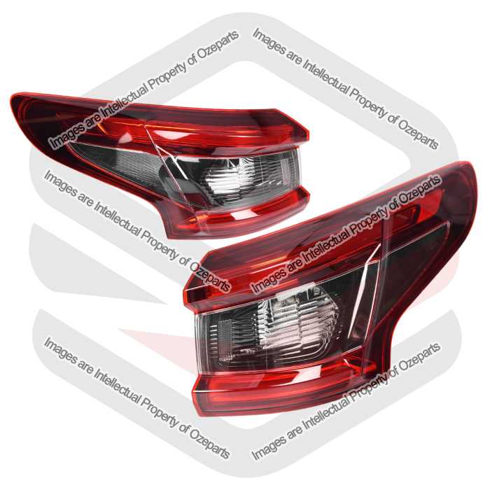 Ozeparts Fits Nissan QASHQAI J11 Series 2 & 3 2017~2021 | Taillights Tail Lights Rear Lamps (LED) | Pair of LH Left Hand + RH Right Hand