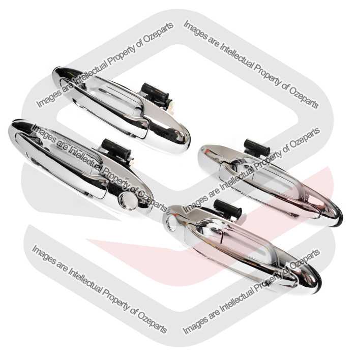 Set FRONT + REAR Outer Door Handle For Toyota Landcruiser 100 Series 1998~2007