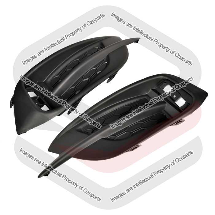 Ozeparts Fits Honda Civic FC 10th Generation 2016~2022 Sedan Only | Rear Bumper Bar Grille Inserts Covers | Pair of LH Left Hand+ RH Right Hand