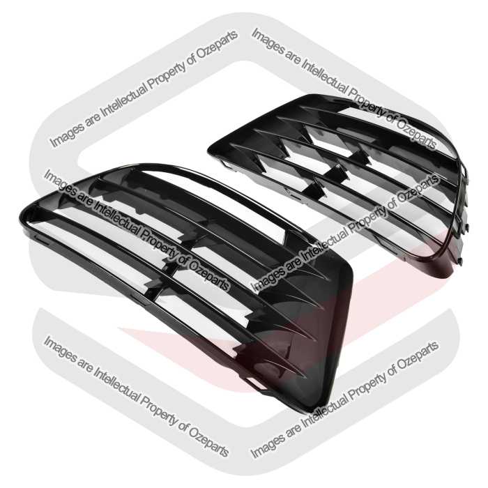 Pair LH+RH Front Bar Grille Side Cover For VW Volkswagen Golf R MK6 2009~2013