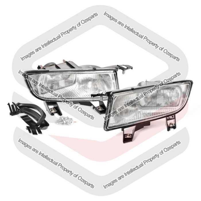 Set Pair LH+RH Fog Light Spot Driving Lamp For Saab 93 9-3 1998~2003