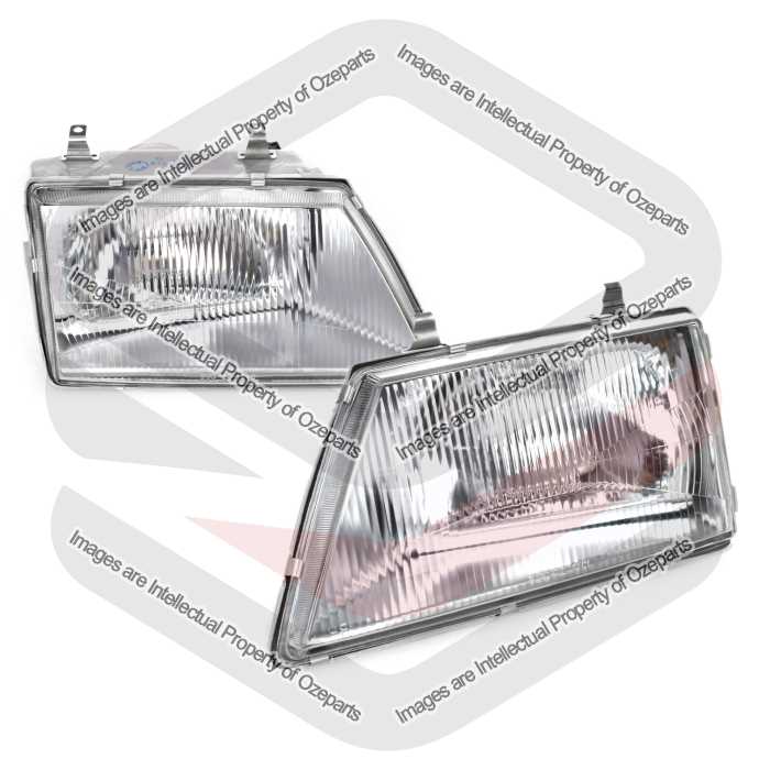 Pair LH+RH Head Light Lamp For Holden Commodore Calais Berlina VH VK 1981~1986