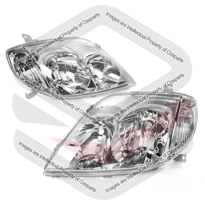 Pair LH+RH Head Light Lamp For Toyota Corolla (01~04 Hatch) (01~07 Sedan Wagon)