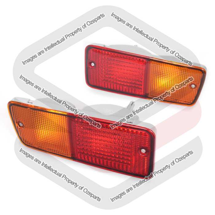 TYC Fits Ford Maverick 1988~1993 / Nissan Patrol GQ GU Y61 1991~2010 | Rear Bumper Bar Lamps Tail Lights | Pair of LH Left Hand + RH Right Hand