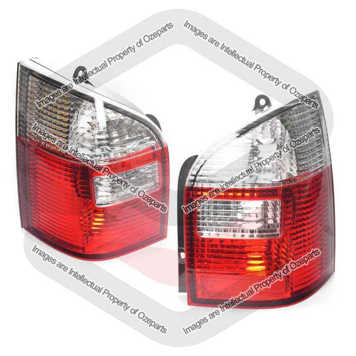 TYC Fits Ford Falcon Fairmont Wagon AU BA BF 2000~2010 | Taillights Tail Lights Rear Lamps (Clear Top) | Pair of LH LHS Left Hand + RH RHS Right Hand