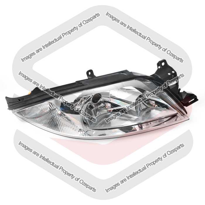 TYC Fits Ford Falcon AU Series 2&3 / Fairmont Series 1&2 1998~2002 | Headlight Head Light Front Lamp Chrome | RH RHS Right Hand (Driver Side)