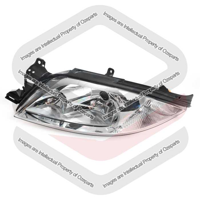 TYC Fits Ford Falcon AU Series 2&3 / Fairmont Series 1&2 1998~2002 | Headlight Head Light Front Lamp Chrome | LH LHS Left Hand (Passenger Side)