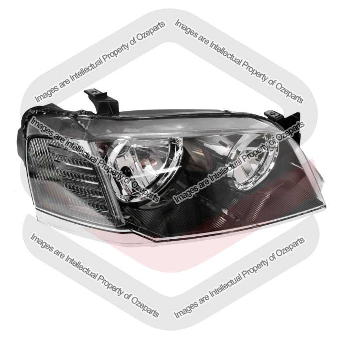 Ozeparts Fits Ford Territory SX SY Series 1 2004~2009 | Headlight Head Light Front Lamp (Black Reflector) | RH RHS Right Hand (Driver)