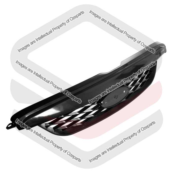 Ozeparts Fits Ford Falcon BA BF XR6 XR8 Turbo Sedan & Ute 2002~2008 | 1 x Unit of Main Grille Upper Mesh Grill (Black)