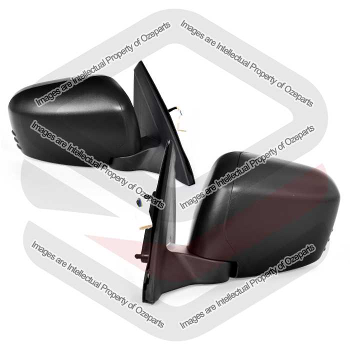 Pair LH+RH Electric Door Mirror Black For Mitsubishi Challenger PB 2009~2013