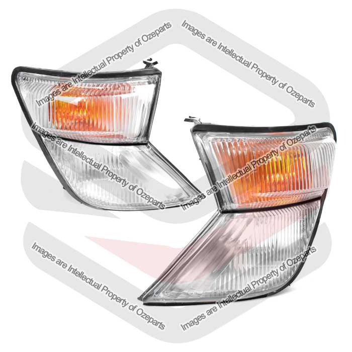 TYC Fits Nissan Patrol GU Series 1 1997~2002 | Corner Lights Indicators Park Lamps | Pair of LH Left Hand (Passenger) + RH Right Hand (Driver)