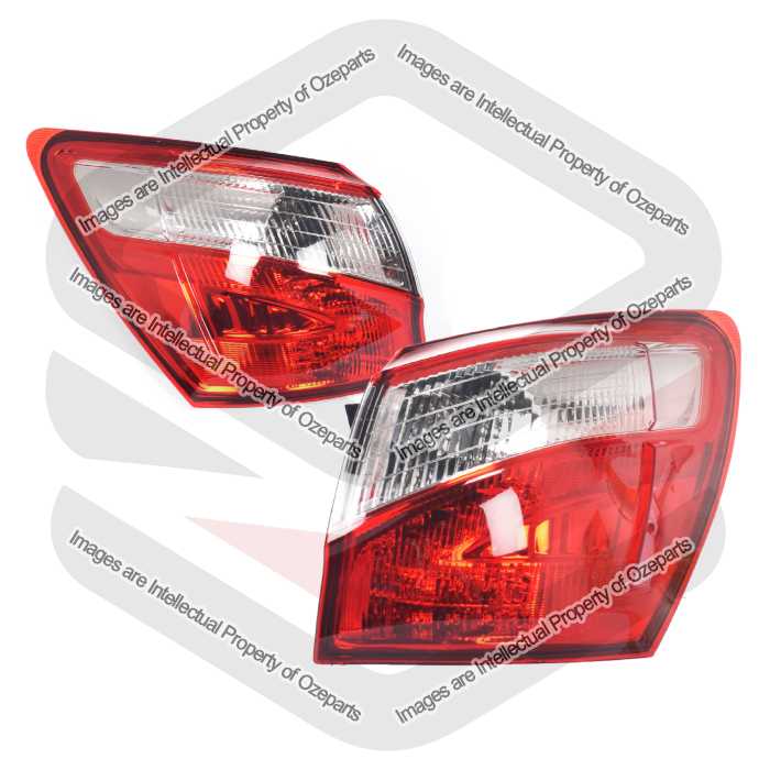 TYC Fits Nissan Dualis 5 & 7 Seater J10 Series 2 2010~2014 | Tail Lights Rear Lamps (LED) | Pair of LH Left Hand (Passenger) + RH Right Hand (Driver)