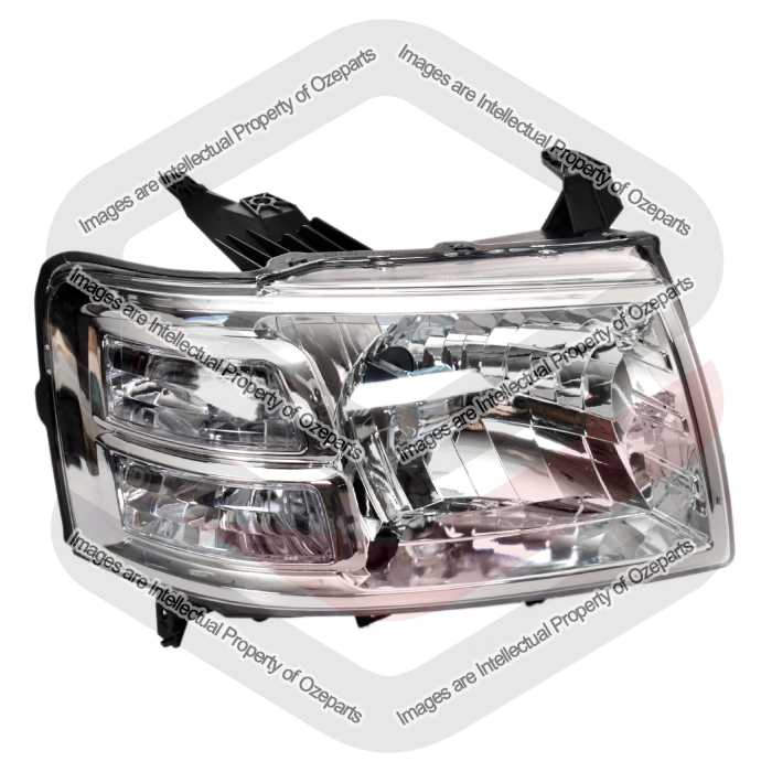 TYC Fits Ford Ranger PJ Ute 2006~2009 | Headlight Head Light Front Lamp (Chrome) | RH RHS Right Hand (Driver Side)