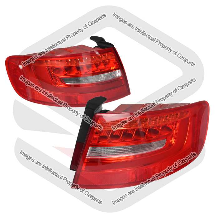 DEPO Fits Audi A4 S4 RS4 B8 Series 2 Avant 2012~2016 Wagon & Allroad | Taillights Tail Lights Rear Lamps (LED) | Pair of LH Left + RH Right