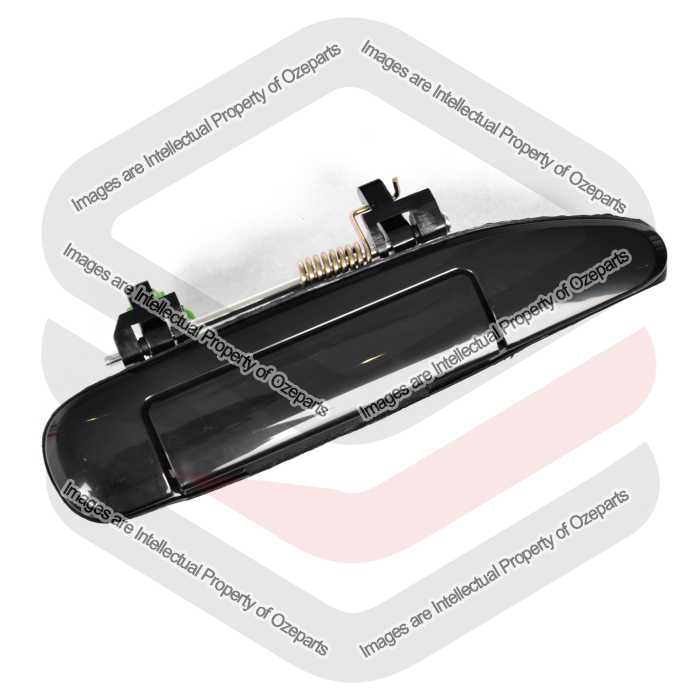 Ozeparts Fits Nissan Patrol Y61 / GU 1997~2016 4x4 4WD SUV Ute | FRONT or REAR Outer Door Handle (Black) | RH RHS Right Hand (Driver Side)