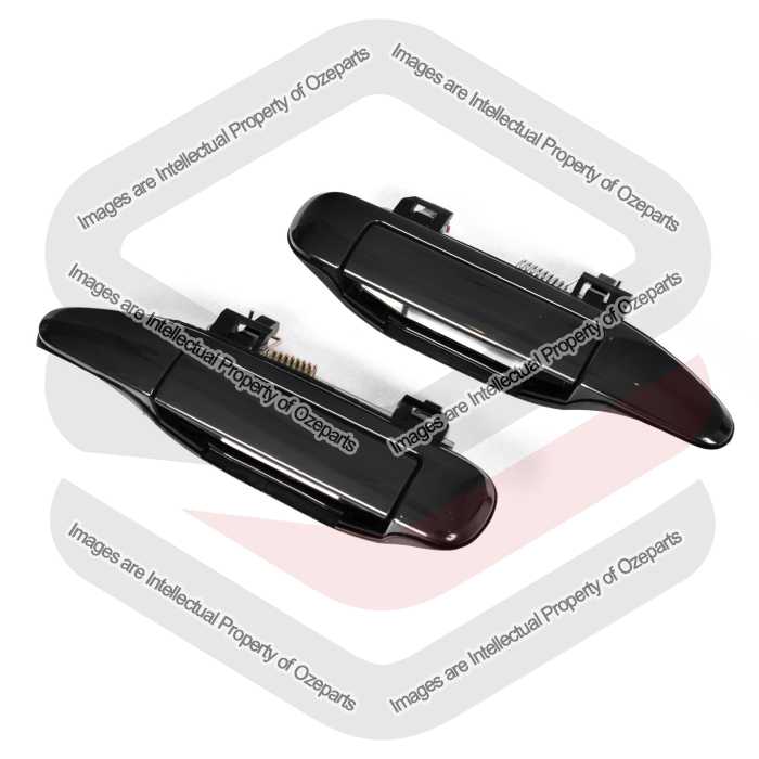 Ozeparts Fits Nissan Patrol Y61 / GU 1997~2016 4x4 4WD SUV Ute | FRONT or REAR Outer Door Handles (Black) | Pair of LH Left Hand + RH Right Hand