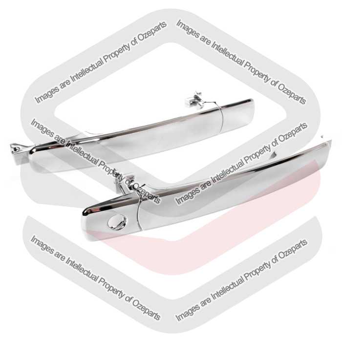 Ozeparts Fits Nissan XTrail X Trail T31 2007~2013 | FRONT Outer Door Handles (Chrome) Non RFID | Pair of LH LHS Left Hand + RH RHS Right Hand