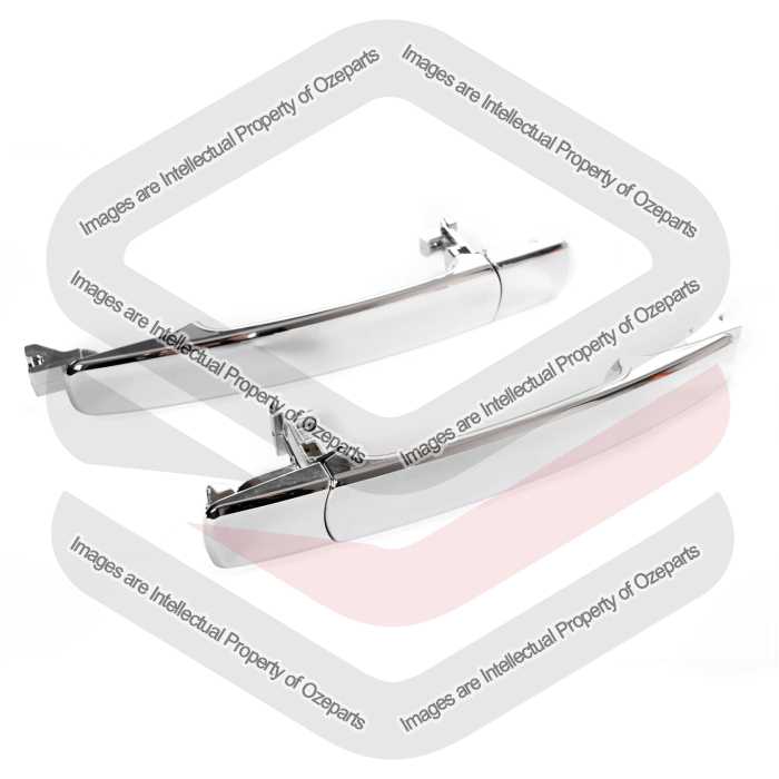 Ozeparts Fits Nissan XTrail X Trail T31 2007~2013 | REAR Outer Door Handles (Chrome) Non RFID | Pair of LH LHS Left Hand + RH RHS Right Hand