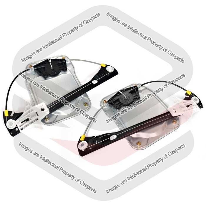 REAR Pair LH+RH Electric Door Window Regulator W/ Panel For SKODA Fabia 10~14