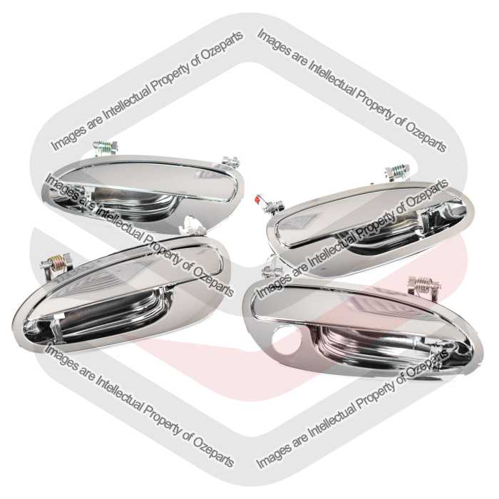 Set 4 Pcs Outer Door Handles Chrome For Holden Commodore VT VX VY VZ 1997~2006