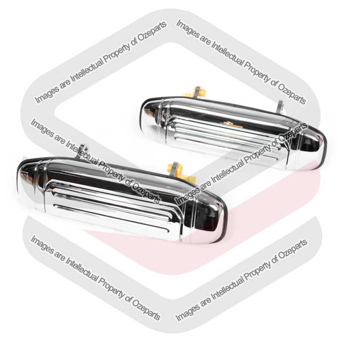 FRONT Pair LH+RH Outer Door Handle CHR For Mitsubishi Pajero NH NK NJ NL 91~00