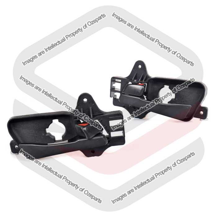 Set / Pair LH+RH FRONT Inner Door Handle Black For Hyundai I30 FD 2007~2012