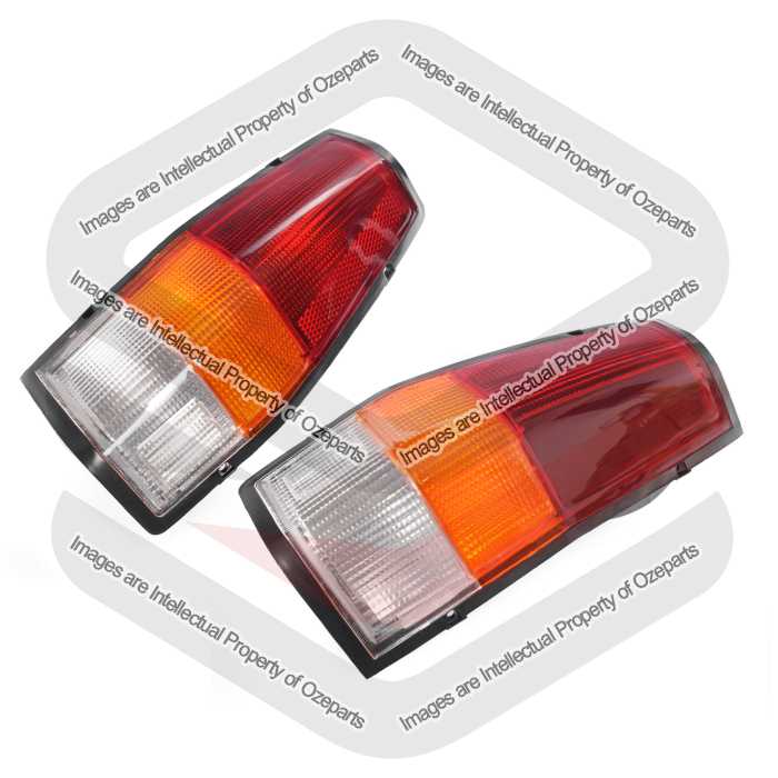 TYC Fits Ford Falcon XD XE XF XG XH Ute Panel Van 1981~1998 | Taillight Tail Light Rear Lamp (Amber Indicator) | Pair of LH Left Hand + RH Right Hand