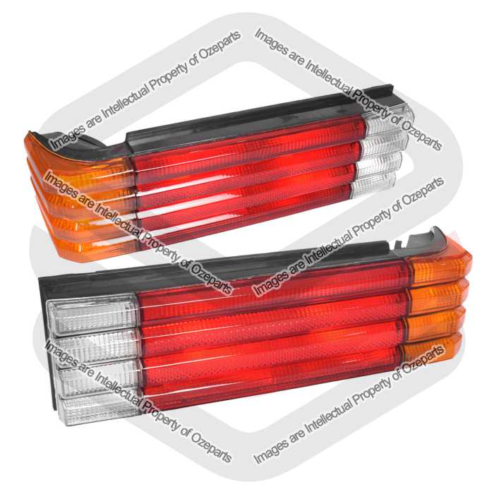 TYC Fits Ford Falcon XE Sedan 1982~1984 | Taillights Tail Lights Rear Lamps (Amber Indicator Lens) | Pair of LH Left Hand + RH Right Hand