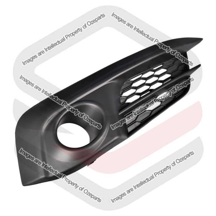 Ozeparts Fits Honda Civic FC 10th Generation 2016~2018 Sedan Only | Fog Light Lamp Bezel Foglight Cover (With Fog Light Hole) | RH Right Hand